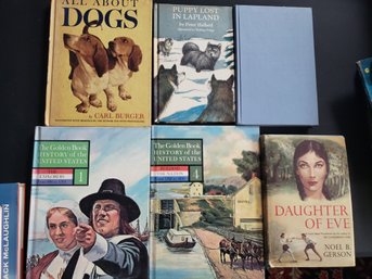 Lot Of 6 Mixed Special Interests Vintage Book Lot - Dogs, History Etc. HC