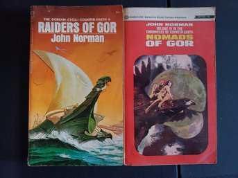 John Norman - Raiders Of Gor & Nomads Of Gor Paperback 1st And 2nd Printing 1971