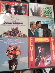 Lot Of 9 Vintage Vinyl Records - Elvis, Carpenters, Charlie Daniels Etc.