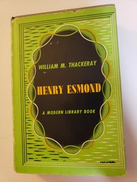 Henry Esmond By William Thackeray Modern Library HC DJ 1950 Random House