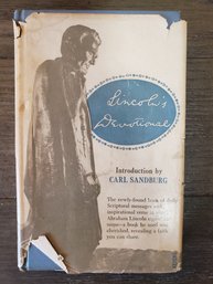 Lincoln's Devotional: Introduction By Carl Sandburg 1957 Dust Jacket Hardcover