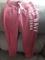 Old Navy California Kids Medium Size 8 Burgundy Maroon Sweatpants