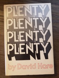 Plenty David Hare 1982 Book Club Edition Hardcover W Dust Jacket