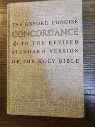 Oxford Concise Concordance To The Revised Standard Of The Holy Bible 1962 HC