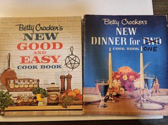 Two Vintage Betty Crocker Cookbooks - 1st Editions - Good & Easy/Dinner For Two