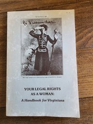 Your Legal Rights As A Woman: A Handbook For Virginians (1977, Paperback)