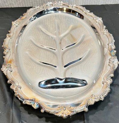 Vintage EPCA Bristol Oval Silverplate By Poole Footed