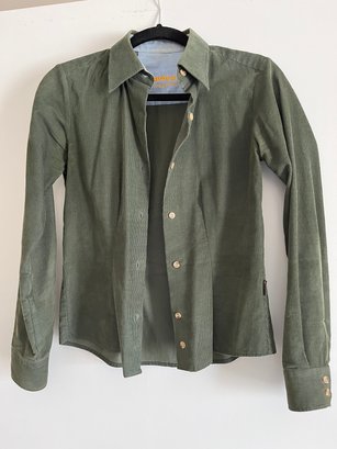 Barbour Forest Green Corduroy Women's Shirt - MB38