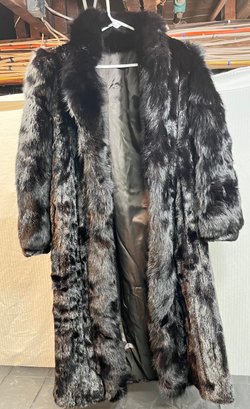 Womens Vintage Black Fur Coat