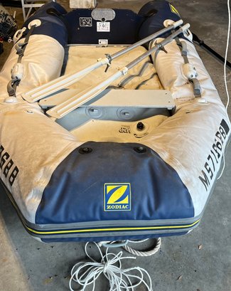 Zodiac International 2 Person Boat With Honda Motor And Paddles -G