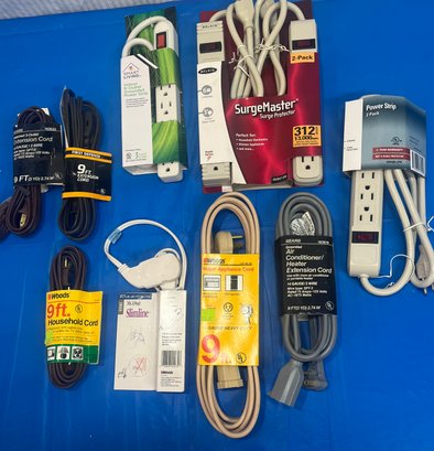 Lot Of Unused Power Strips And Extension Cords