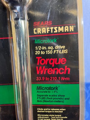 Very Good Condition-Vintage 1/2 -in. Sq. Drive 20 To 150 Ft-LBS Like New Torque Wrench