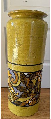 HUGE Mid Century Modern Aldo Londi Bitossi Art Pottery Cylinder Vase