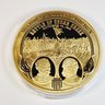 Huge 24k Gold Layered Proof Coin/medal 1864 American Civil War  Battle Of Cedar Creek