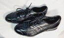 Wow....Vintage PRADA Low Profile Leather Sneakers Black  - Tie Laces  - Size 7.5