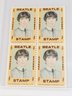 Rare ... 1964 Uncut Hallmark Stamp Block GEORGE HARRISON Vintage Beatles Graded 10 Gem Mint