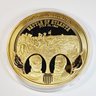 Huge 24k Gold Layered Proof Coin/medal 1864 American Civil War - Battle Of Atlanta