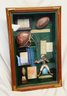 The History Of Football Antique Collectible Diorama Shadow Box
