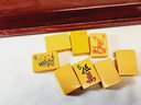 WOW...super Vintage Mahjong  Set Bakelite Butterscotch Tiles 5 Rack In Original Latch Case