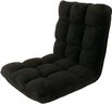 #5 Loungie Super-Soft Folding Adjustable Floor Relaxing/Gaming Recliner Chair, Black