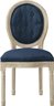 #13 Rustic Manor Fournier Dining Chair, Linen, Armless, Antique Wood Finish