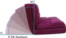 #9 Loungie Micro-Suede 5-Position Adjustable Convertible Flip Chair Purple