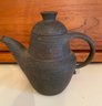 Collectors Tall Primitive Tea Pot Signed And Stamped