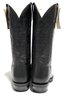 #18 Mens Western Leather Cowboy Boots, Duke Heritage Round Toe By Silver Canyon, Black 8D