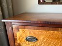 Birds Eye Maple Draw Front Chest, American Hepplewhite Probably Cherry Wood Circa 1810-1840 - MB1