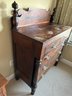 Flame Mahogany Empire Chest With Beautiful Glass Knobs Circa 1810-1840 - MB2