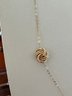 Italy 14k Yellow Gold Stationed Knot Necklace - 12