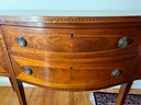 Beautiful Shiney Mahogany Inlayed Hepplewhite Sideboard With Serpentine Front Ca. 1830 - Fr14