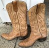 Mens Vintage STELZIGS Ostrich Cowboy Boots Size 9 - G5