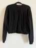 Silk Lined - Black Beaded Cashmere Sweater - MB37