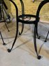 Heavy Wrought Iron Garden Set With Newer Cushions-B