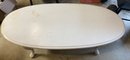 Painted Oval Coffee Table Queen Ann Legs