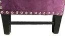 #75 Inspired Home Columbus Velvet Button Tufted With Silver Nail Head Trim Multi Position Storage Bench, Plum