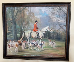 Master Of Hounds Painting Framed In Black Wood - 10