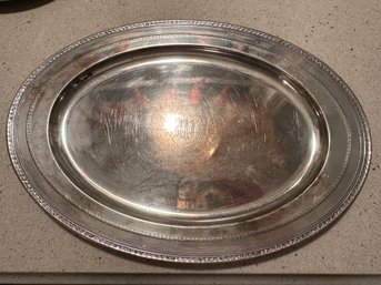 Gorham Sterling Edgeworth Tray A11942 16 Inches With W Monogram