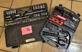 Handy Tools In Case And Ratchet Set - B6