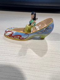 #6 The Disney Once Upon A Slipper Ornament Collection Mulan 'Save By The Dragon'