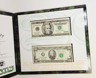 Premium Historical Portfolio Set - 2 $20 UNC Note Collection -  From 1995-1996 Series (Low Serial #)