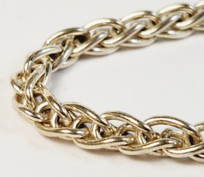 Italian Sterling Silver Palma Chain Link Bracelet