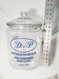 Large Vintage D & P Dryden & Palmer Co. Rock Candy Jar Store Display(hampton Beach)