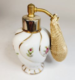 Antique  IRICE Perfume Bottle Atomizer Pumps With Floral Pattern