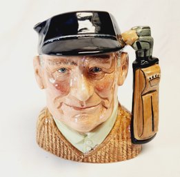 Toby Character Jug -  'Golfer' W/Bag Handle  1970 Royal Doulton - Large 6' #D6623