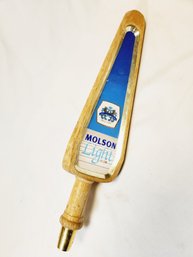 Vintage Molson Light Wooden Beer Tap