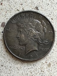 1924 Peace Silver Dollar - 12