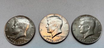 3 (Three) Kennedy Bicentennial 1776-1976 Half Dollars - 33