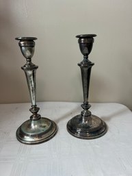 Pair Of Silverplate Candelabra